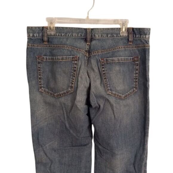 Ann Taylor Loft Size 8 Jeans Boyfriend Distressed Blue Denim - Picture 8 of 13